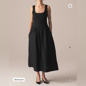 J. Crew Black Midi Dress